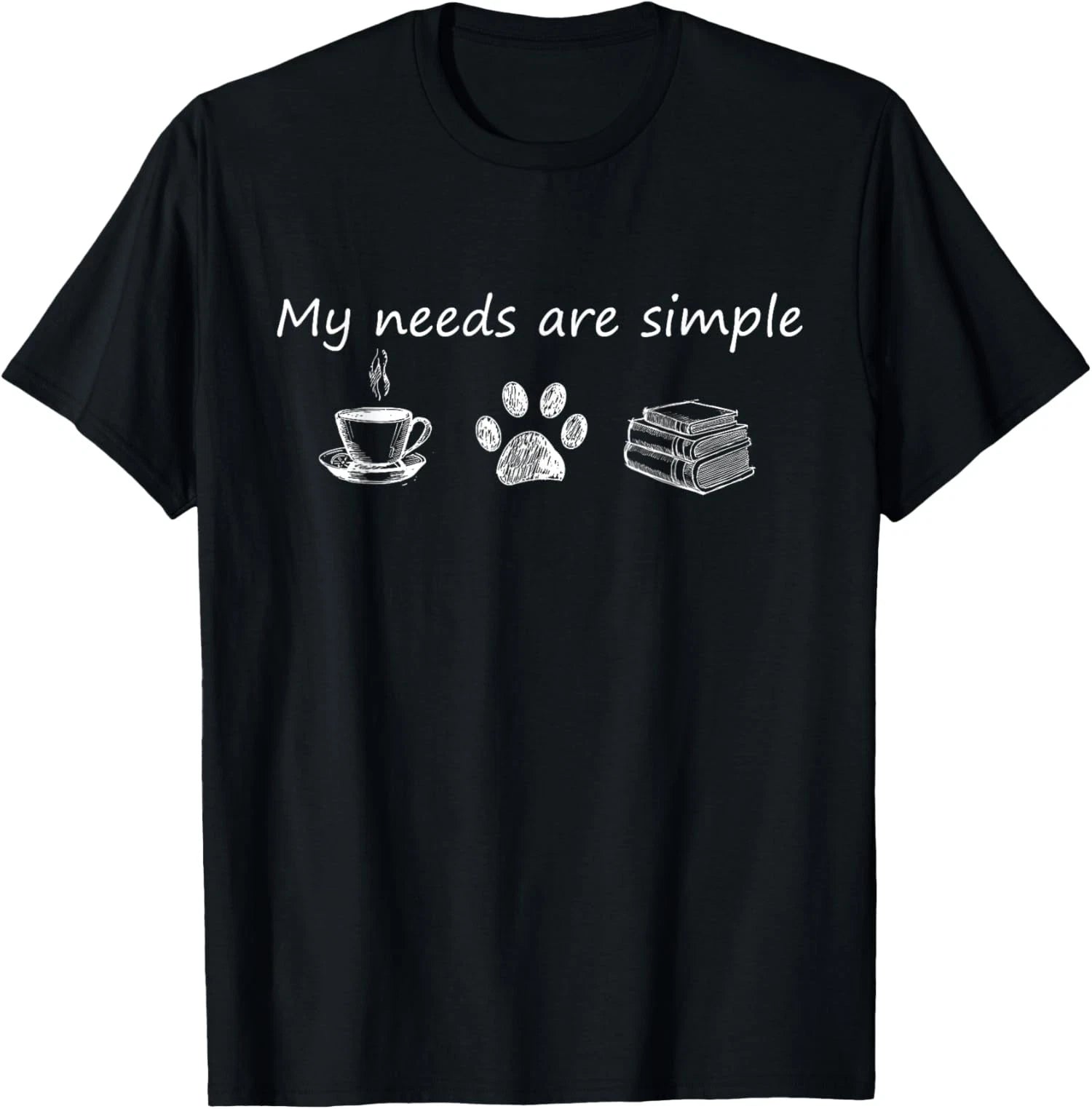 Funny Coffee Dog Book Lover Gift Unisex T-Shirt
