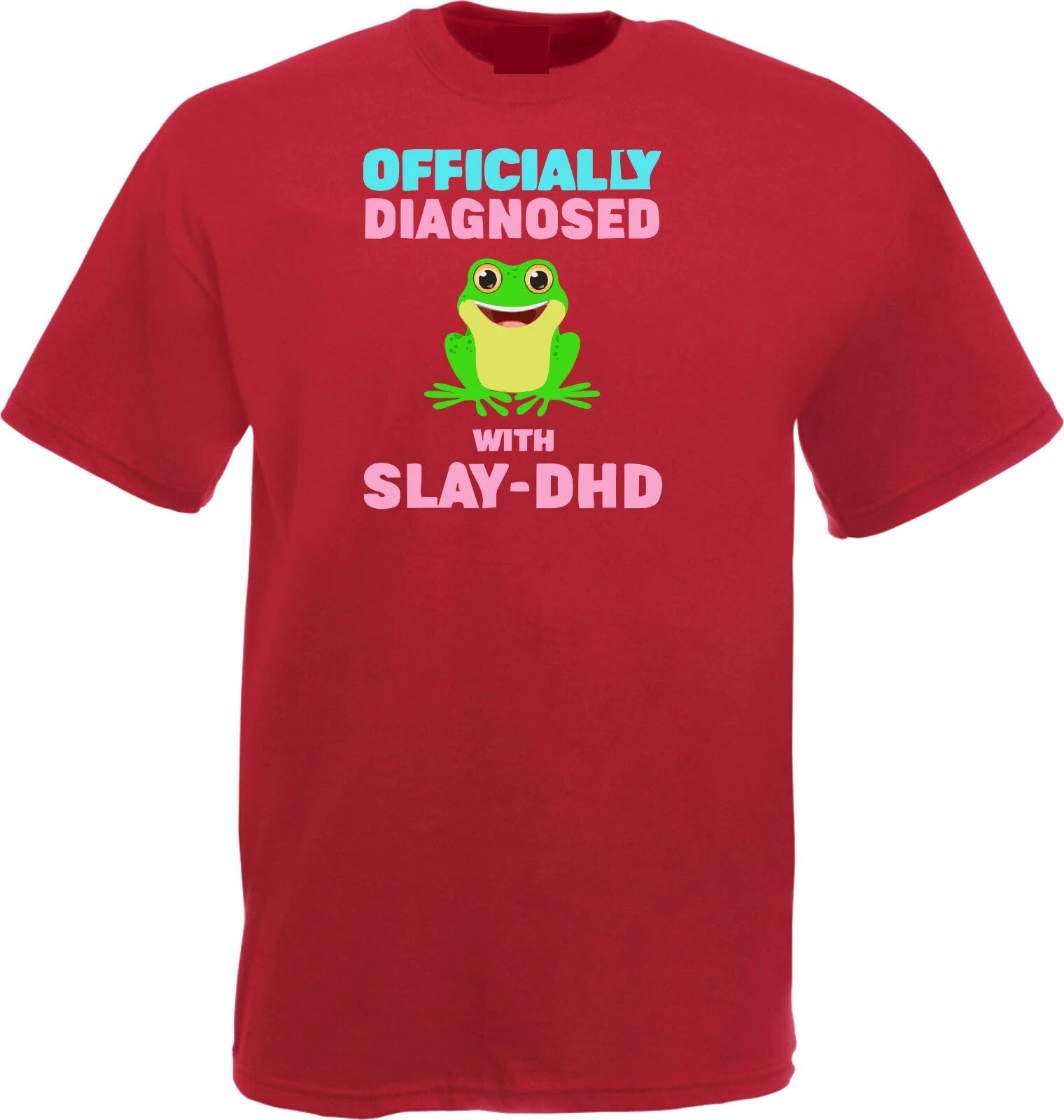 Diagnosed with slay- dhd T-Shirt, Funny Meme Frog Shirt, Unisex Kids Tee Top