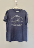 The Office Schrute Farms Unisex Medium Navy Heather Tee Shirt NWOT
