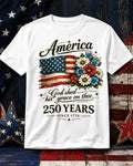 250th Anniversary Flag Floral USA Flag Patriotic Unisex T-Shirt S-5XL K8561