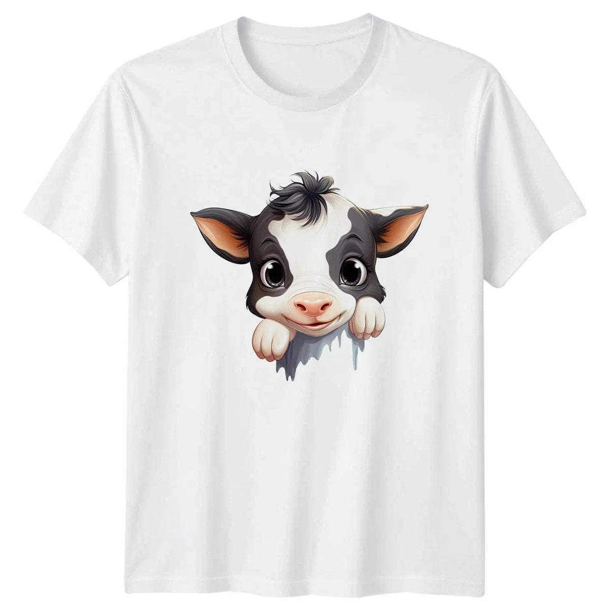 Cute Peeking Cow T-Shirt Cow Animals 2026 Birthday Gift For Him And Her