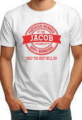 CERTIFIED MEMBER JACOB FAMILY NAME MENS T-SHIRT GIFT