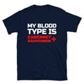 Sauvignon Positive Wine Blood Type Funny Alcohol T-Shirt