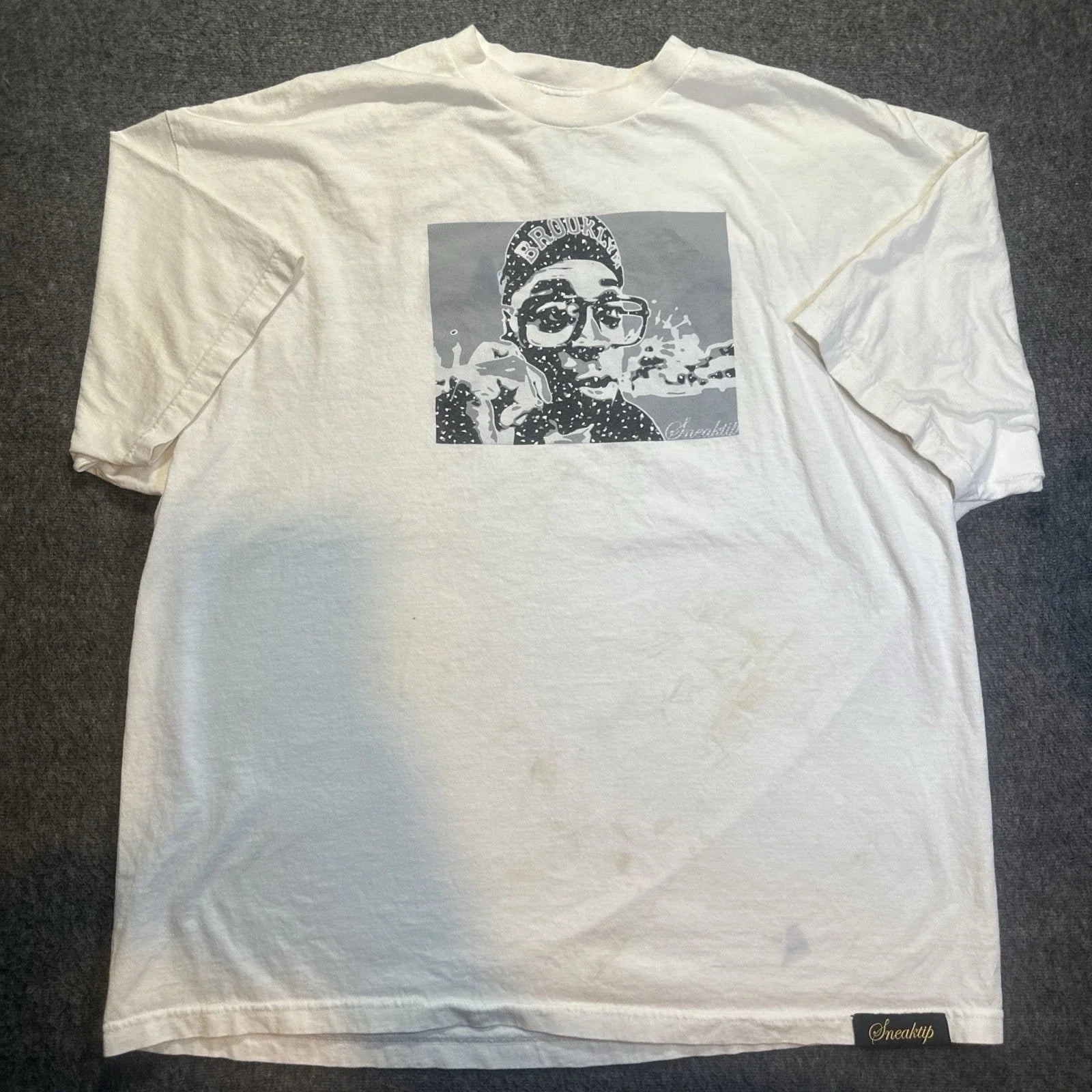 VTG 90s Distressed Thrashed Crooklyn Shirt Men’s 3XL XXXL Sneaktip Baggy Grunge