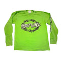 Melrose Place Mens Observance Graphic Long Sleeve T-Shirt Neon Green Flame L