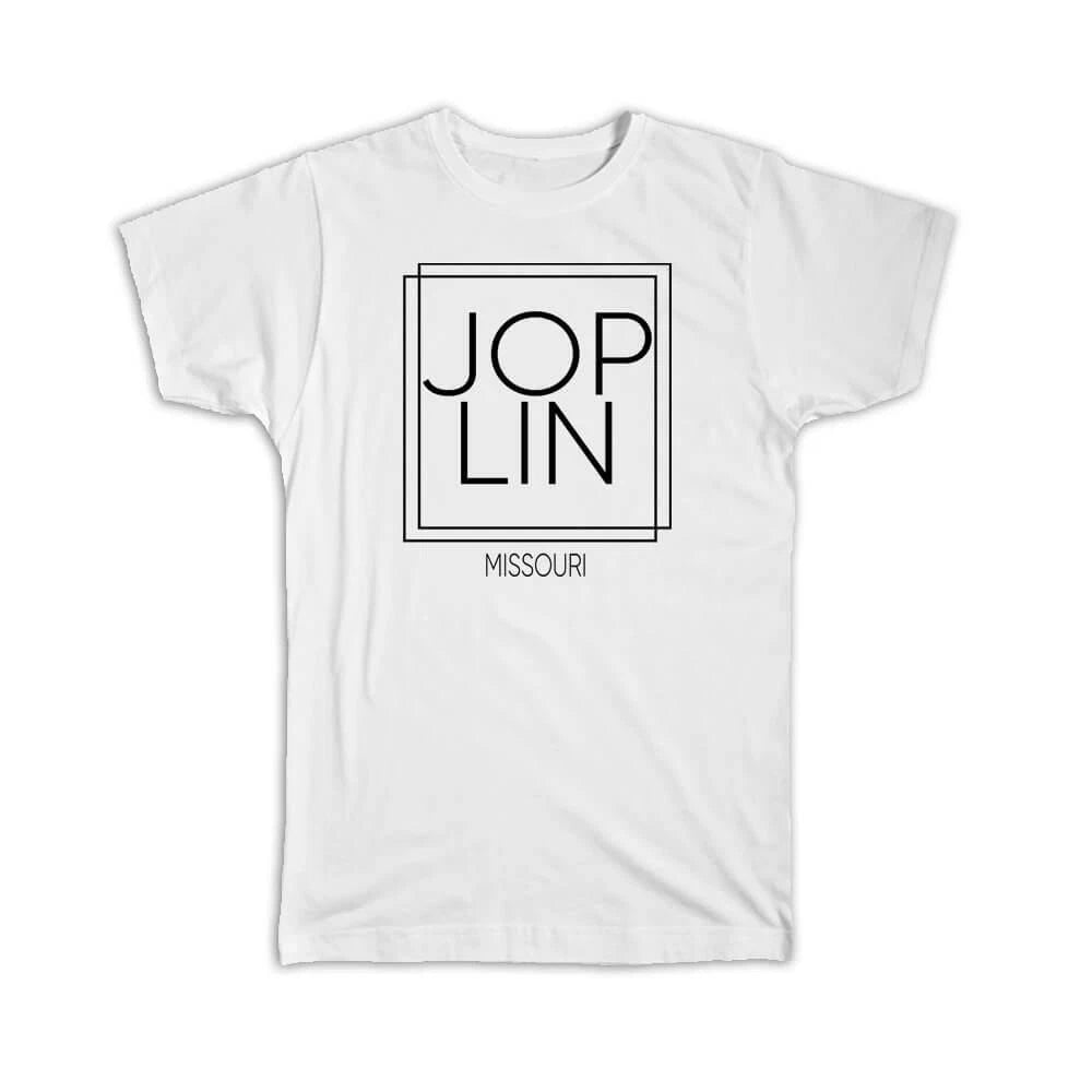 Gift T-Shirt : JOPLIN Missouri Square Modern Minimalist Font