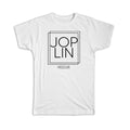 Gift T-Shirt : JOPLIN Missouri Square Modern Minimalist Font