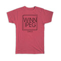 Gift T-Shirt : WINNIPEG Canada Square Modern Minimalist Font