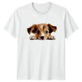 Cute Peeking Puppy T-Shirt Funny Puppy Dogs Birthday Gift For Him And Her