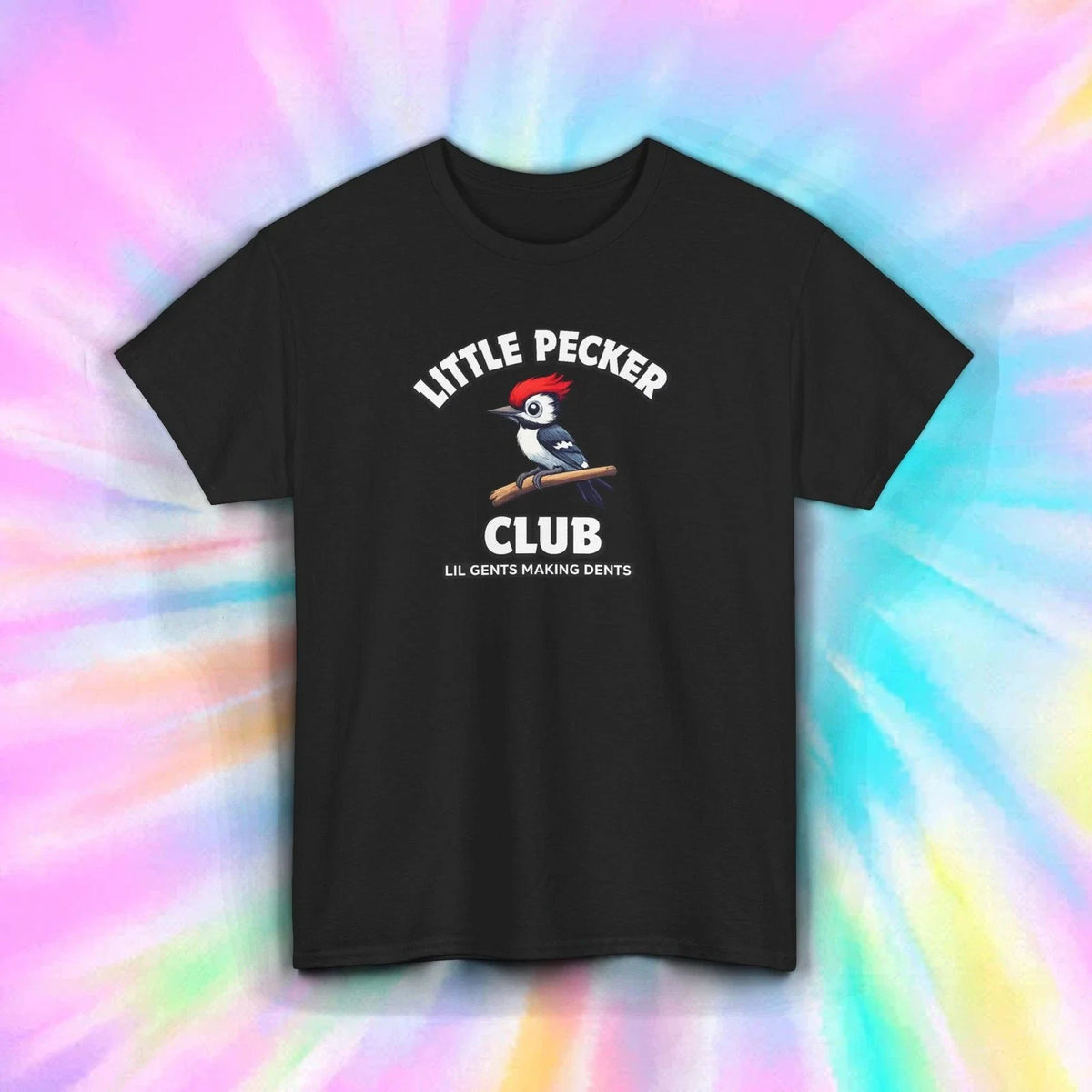 Little Pecker Club Funny Woodpecker Bird Pun Humor Graphic Tee S-5XL