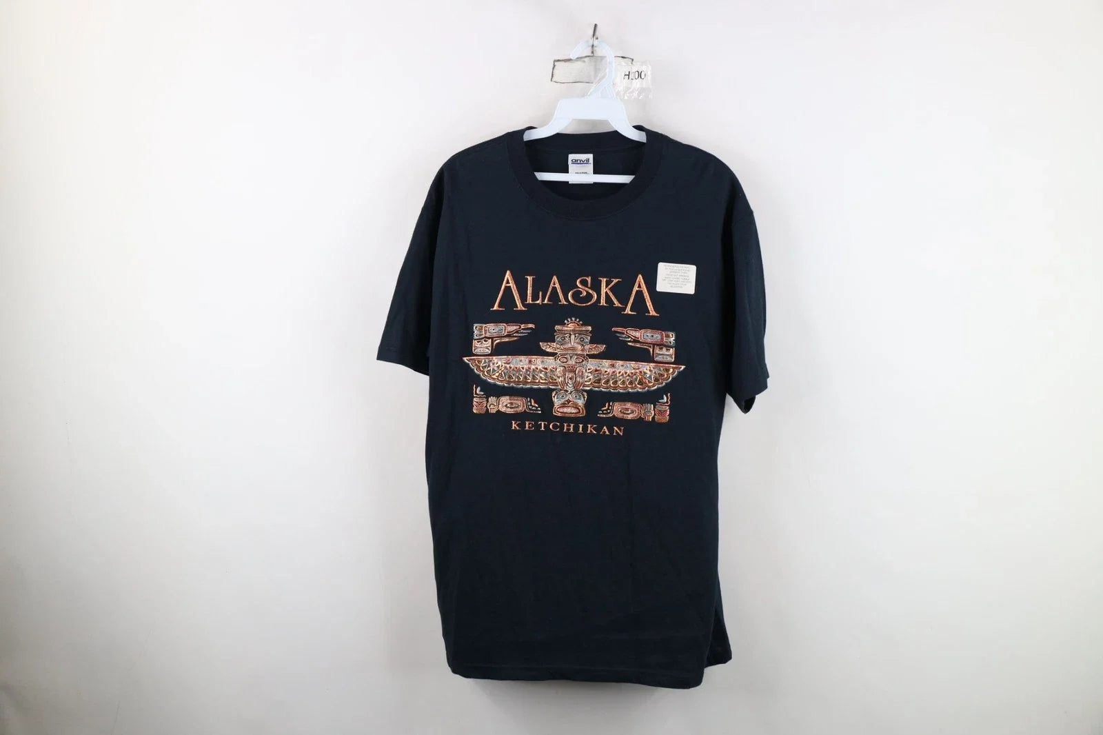 Deadstock Vintage Y2K Streetwear Mens Medium Spell Out Alaska Ketchikan T-Shirt