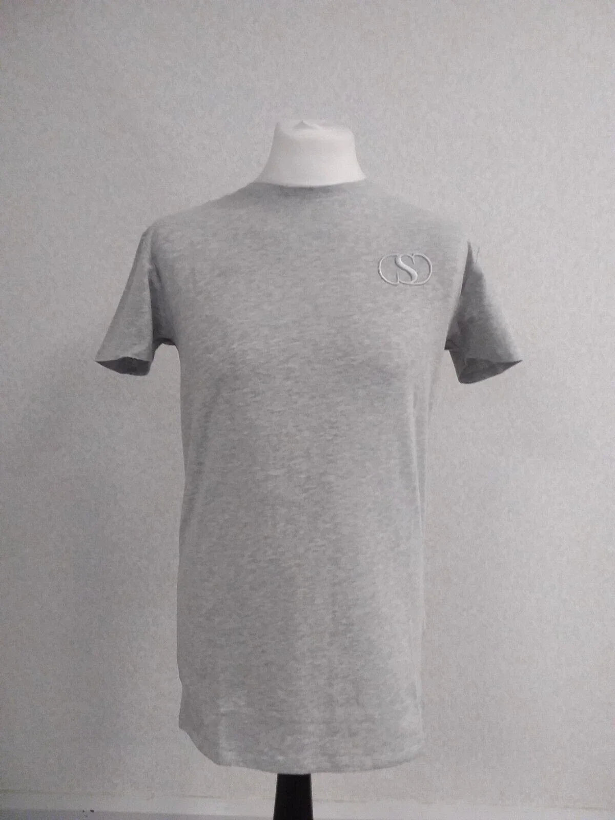 SikSilk Mens Grey Elegance Square Hem Gym Tee - Medium