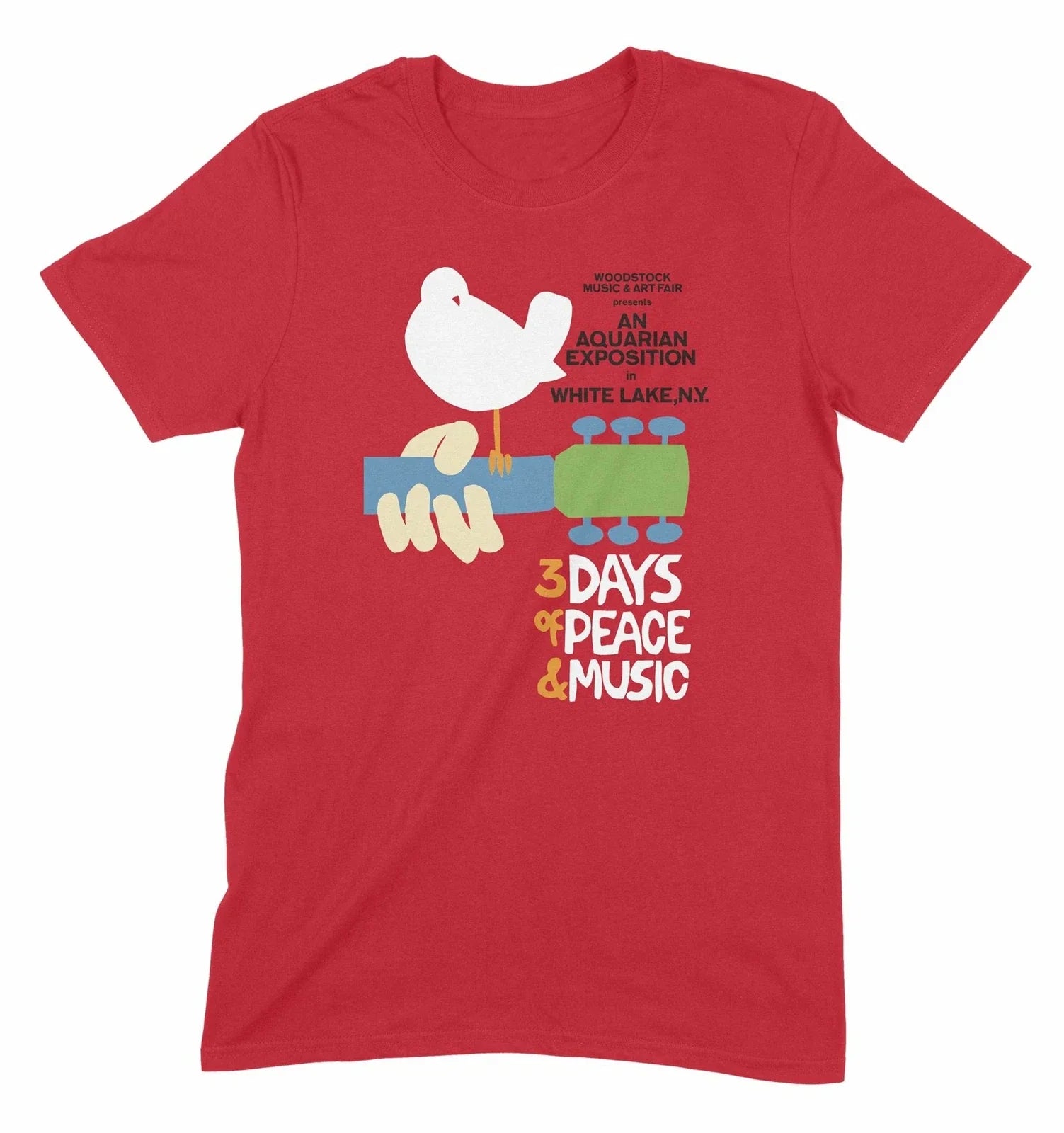 Woodstock Festival Poster T Shirt - Vintage 1960s Hippie Psychedelia