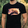 Mens Leopard Anime Style Print Cotton T-Shirt Size XS to 5XL