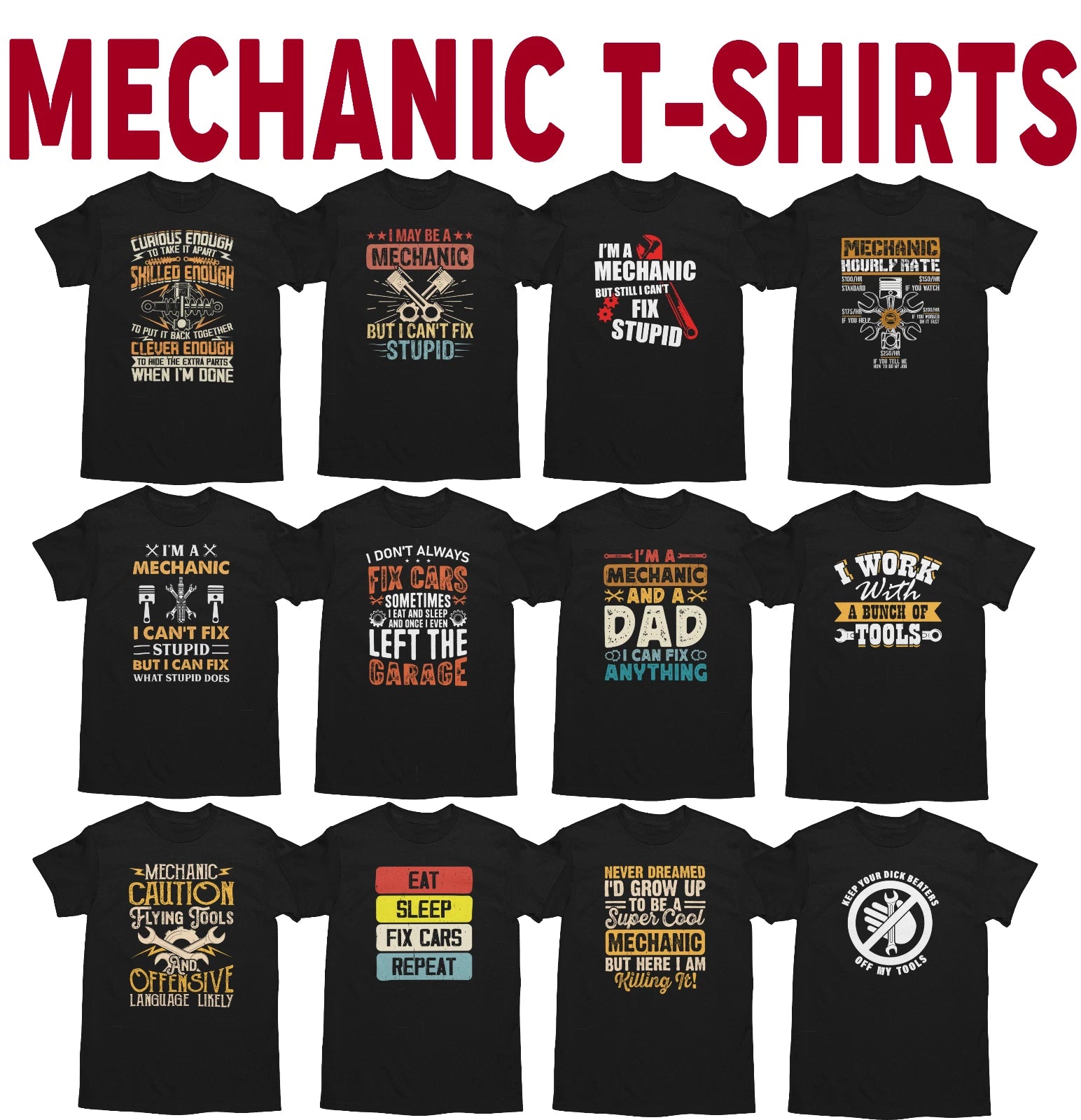 Mechanic T-Shirt Mens Adults Machanic Novelty Funny Joke Top Tshirt