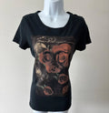 True Religion Rose Graphic T-Shirt Small Crew Neck Streetwear Festival Boho Rock