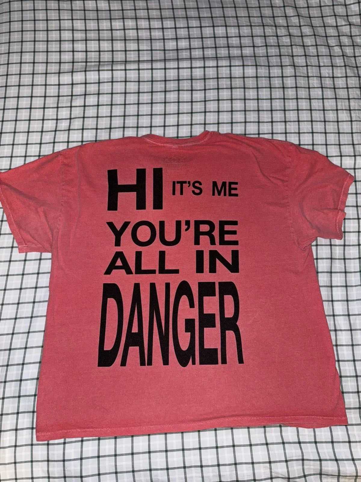 Charli XCX Brat Shirt Adult Large Red Hi It's Me Album Urban Outfitters NWOT
