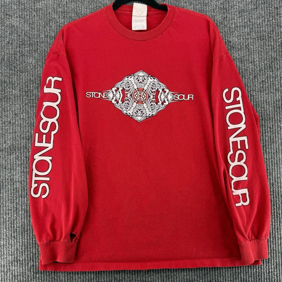 Stone Sour Long Sleeve Shirt Mens XL Red Band Tee Distressed Grunge