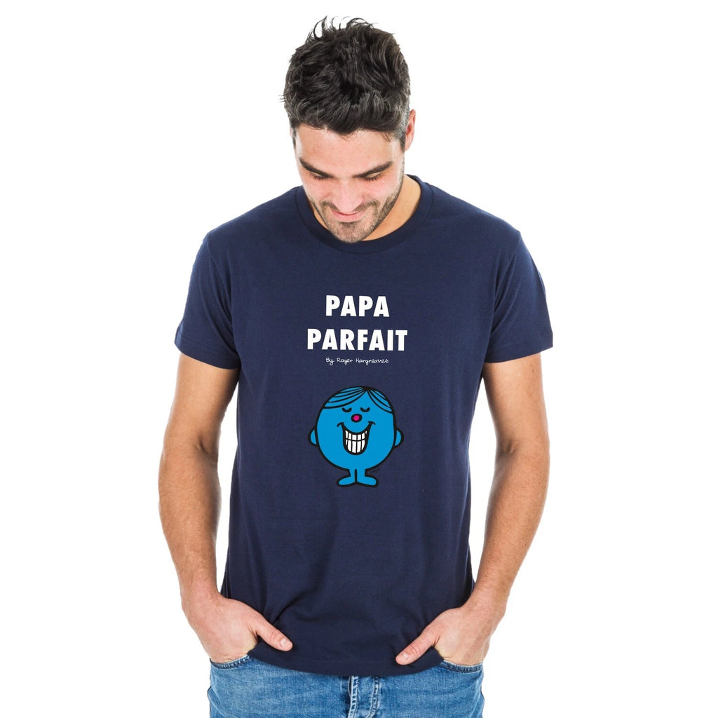 Mens Short Sleeve Dad Perfect 2 Colour Navy Blue T Shirt