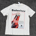 Old Navy White Budweiser Print T-Shirt Men’s Size M