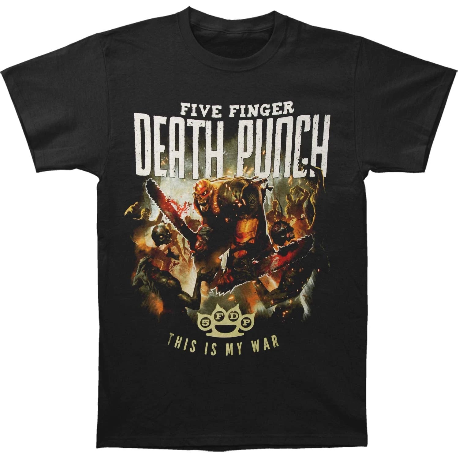 Men's Five Finger Death Punch This Is My War T-shirt Small Black