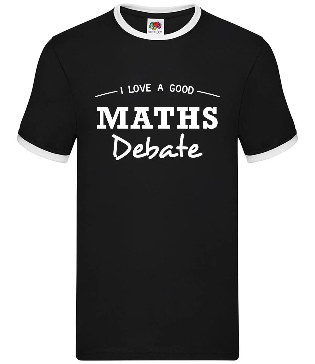 I Love A Good Maths Debate - Mens Ringer - Funny Rude Math Numbers Nerd
