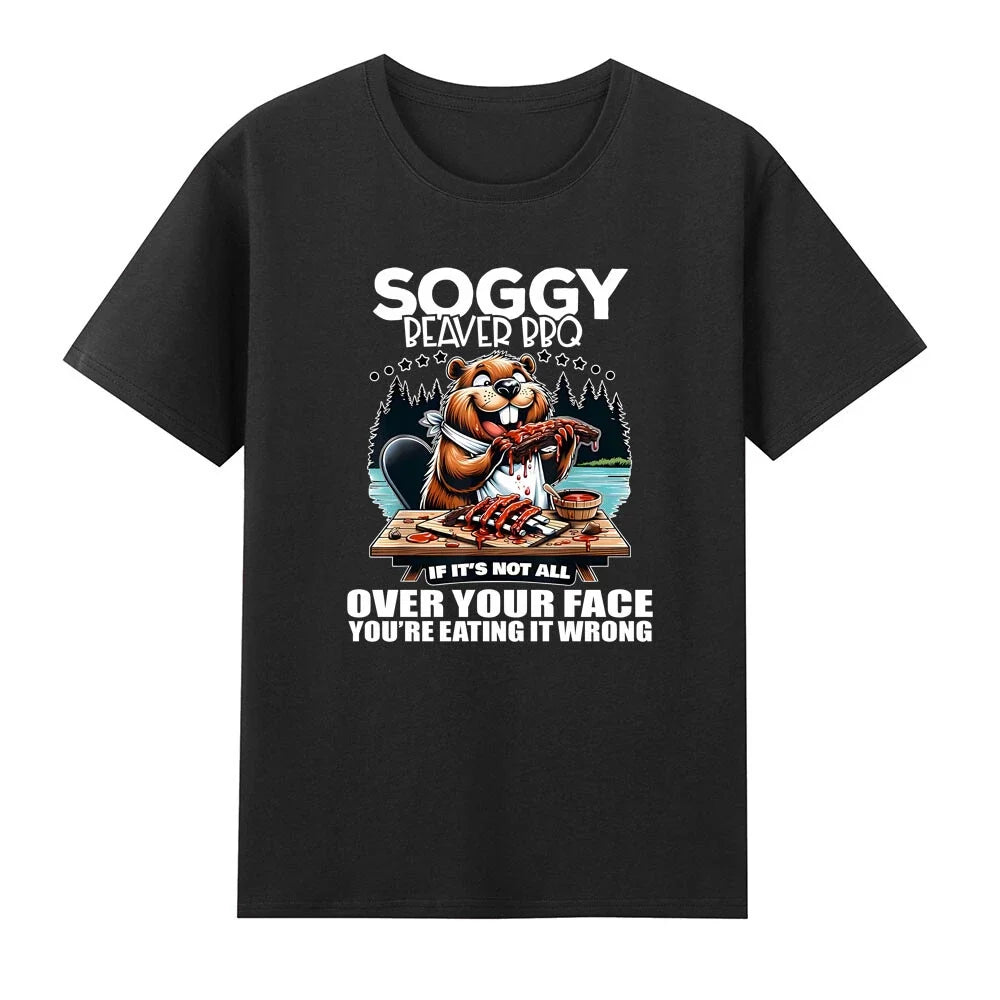 Soggy Beaver BBQ If It's Not All Over Your Face Barbecue T-Shirt