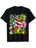 Puerto Rico Boricua Coqui Frog Taino Sun Puerto Rican Flag T-Shirt