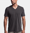 James Perse Men Relaxed Fit S/S V-Neck Cotton Tee Carbon Pigment MLJ3352 new