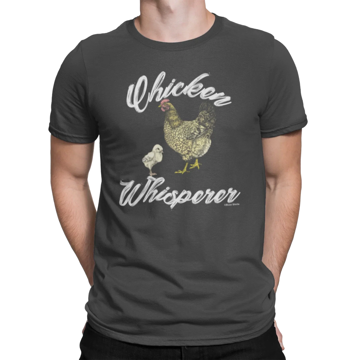Mens CHICKEN WHISPERER Funny  T-Shirt Novelty Farmer Farm Present Gift