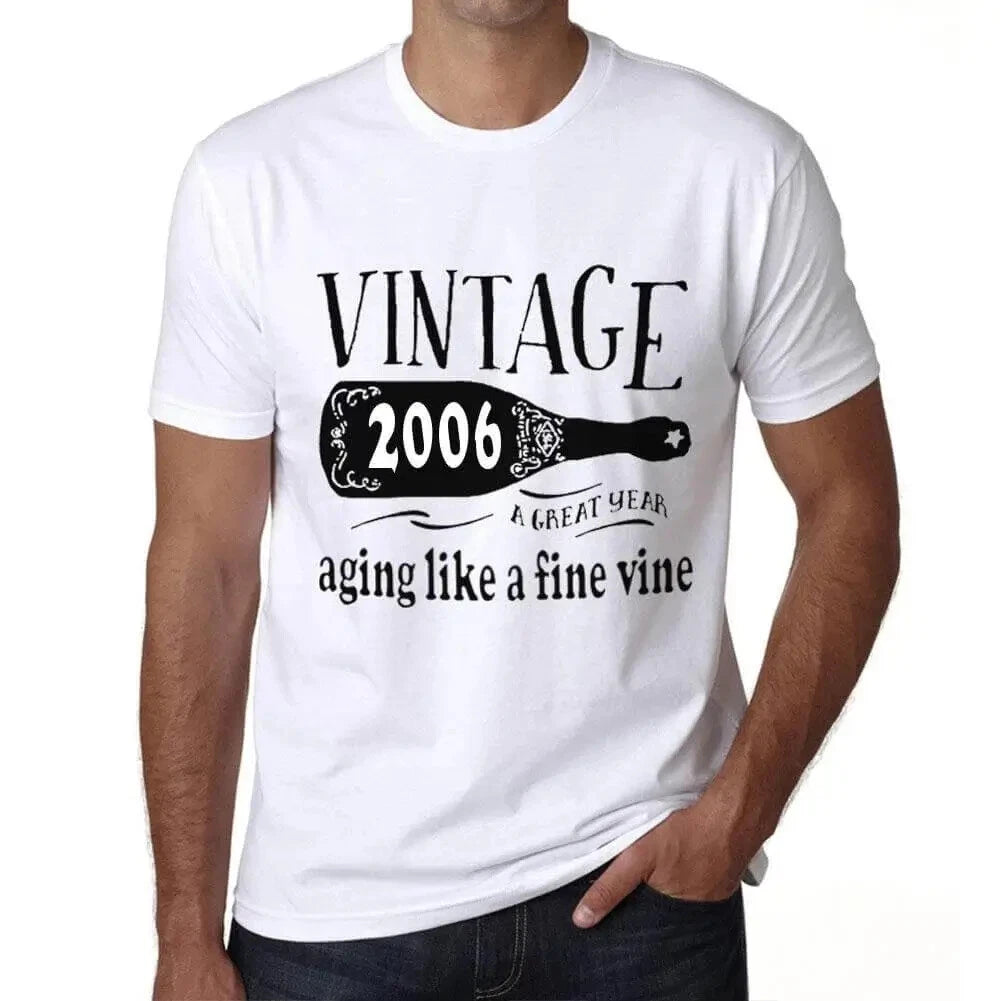 Men's Graphic T-Shirt Aging Like A Fine Wine 2006 18th Birthday Anniversary 18