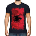 ALBANIA GRUNGE FLAG MENS T-SHIRT TEE TOP SHQIPËRIA FOOTBALL ALBANIAN GIFT SHIRT