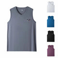 Ice Silk Sleeveless Tee for Men in Stylish Design Ideal for Activewear