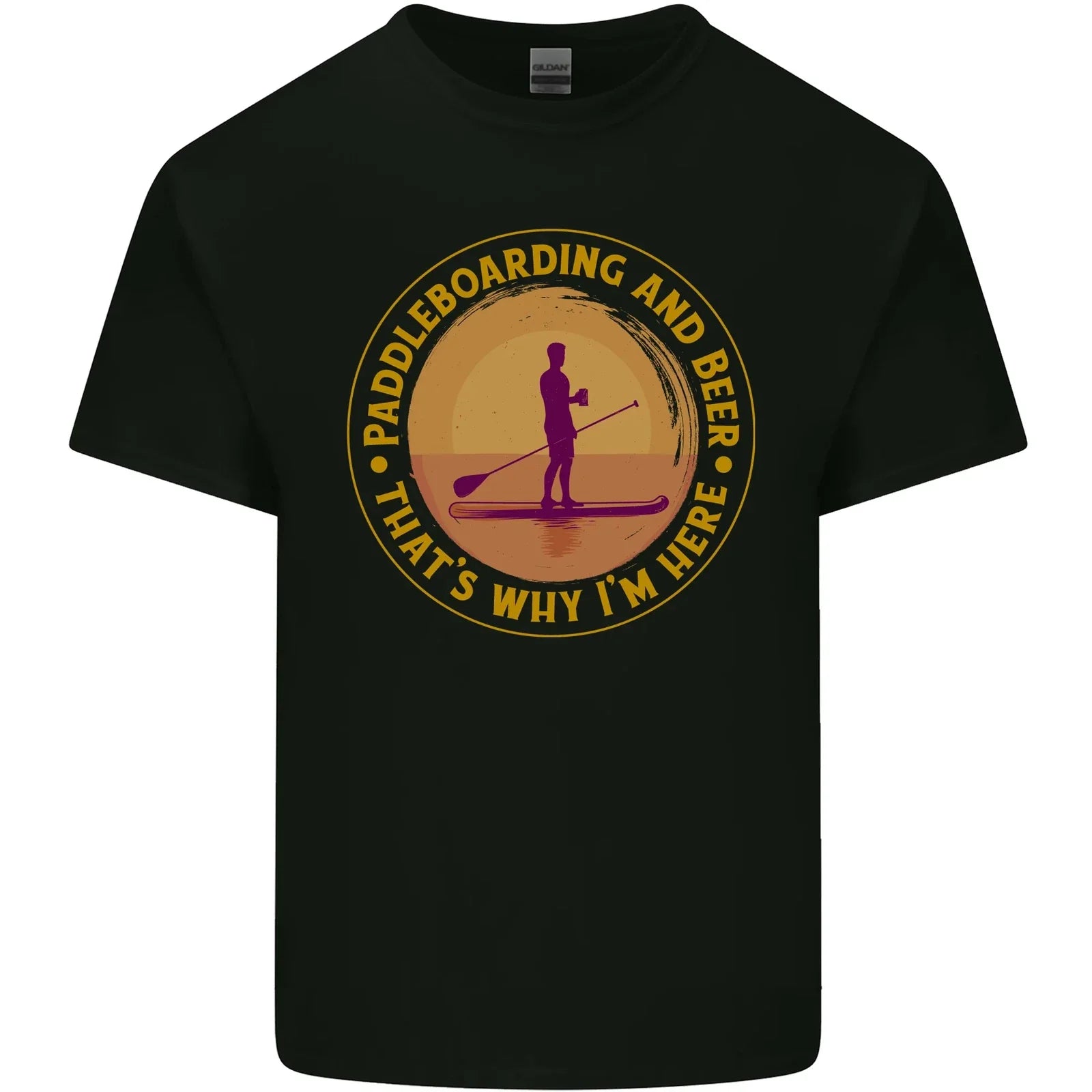 Paddle Boarding & Beer Funny Paddleboard Alcohol Mens Cotton T-Shirt Tee Top