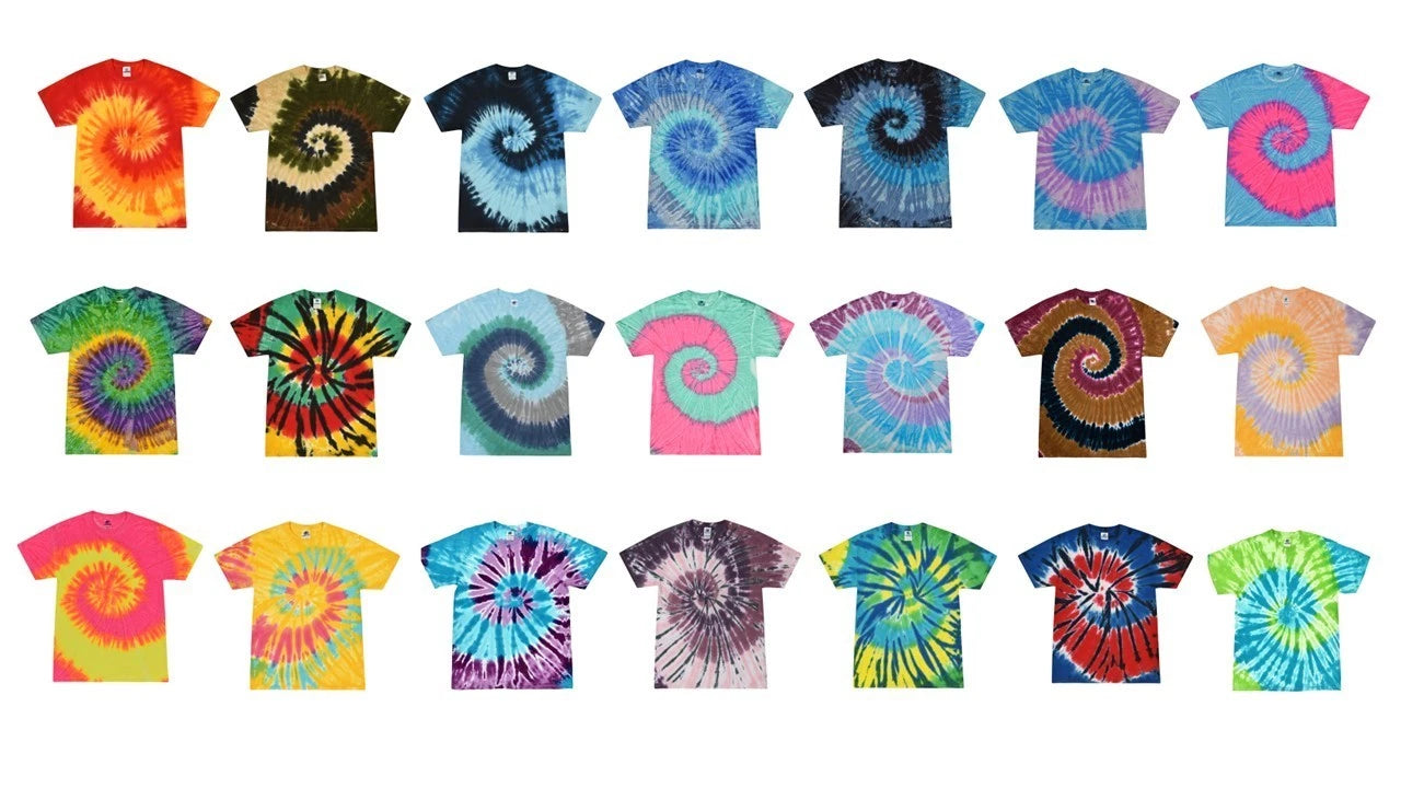Colortone Tie Dye T-Shirts - Multiple Colors & Sizes - Regular Fit - Brand New