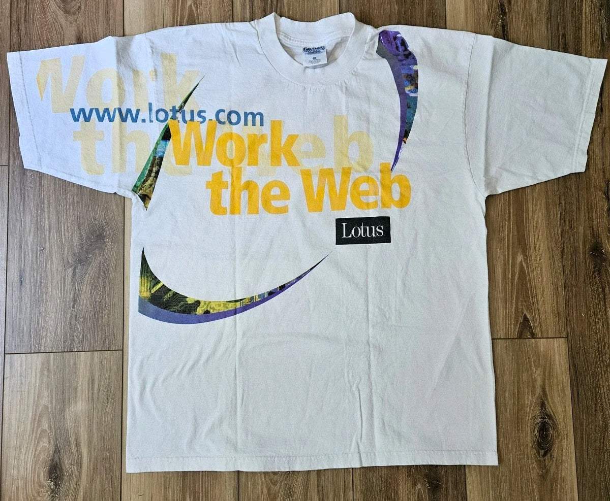 Lotus 'Work the Web' T-Shirt Vintage 1990s/Y2k Men's XL
