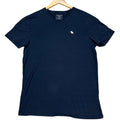 Abercrombie & Fitch T-Shirt Mens Large Navy Blue Short Sleeve V-Neck Moose Logo