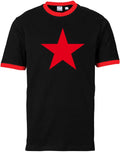 Red Star Ringer Shirt Black/Red