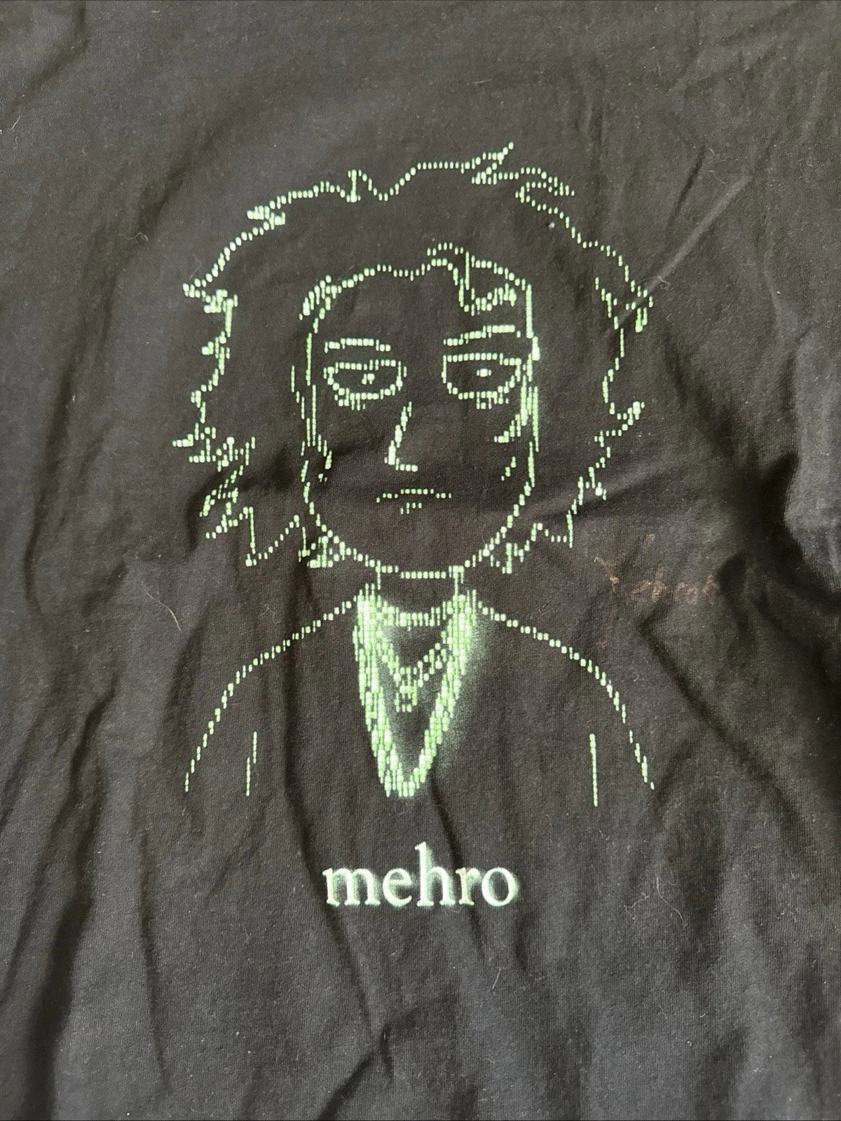 Mehro Einstein Weirdthrob T-Shirt Double Sided Graphic Tee Men's Large Black Y2K