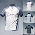 Breathe Easy with this Men's Athletic Tee Features a Stylish Half Zip Design