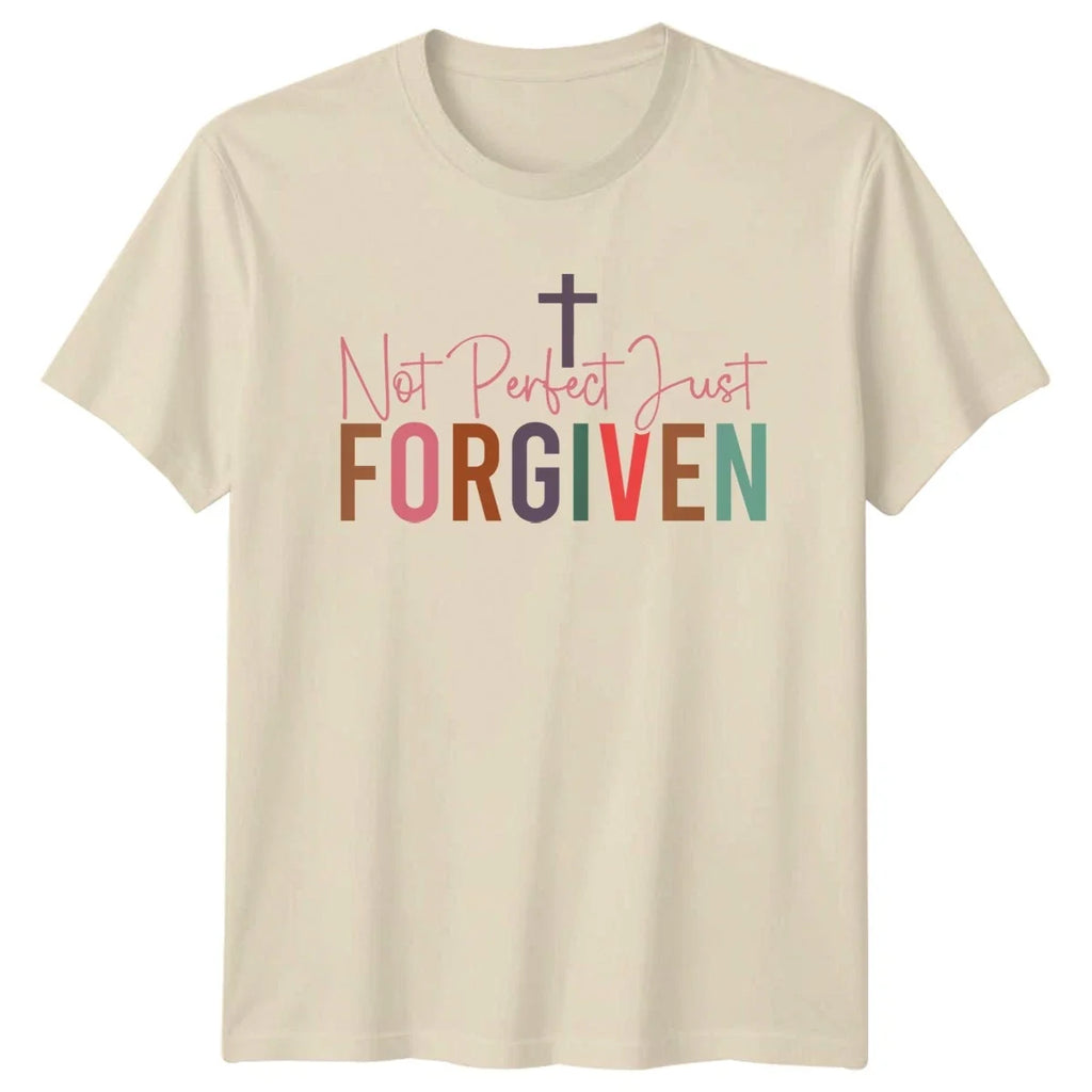 Not Perfect Just Forgiven T-Shirt Christian Easter Gift For Him And Her