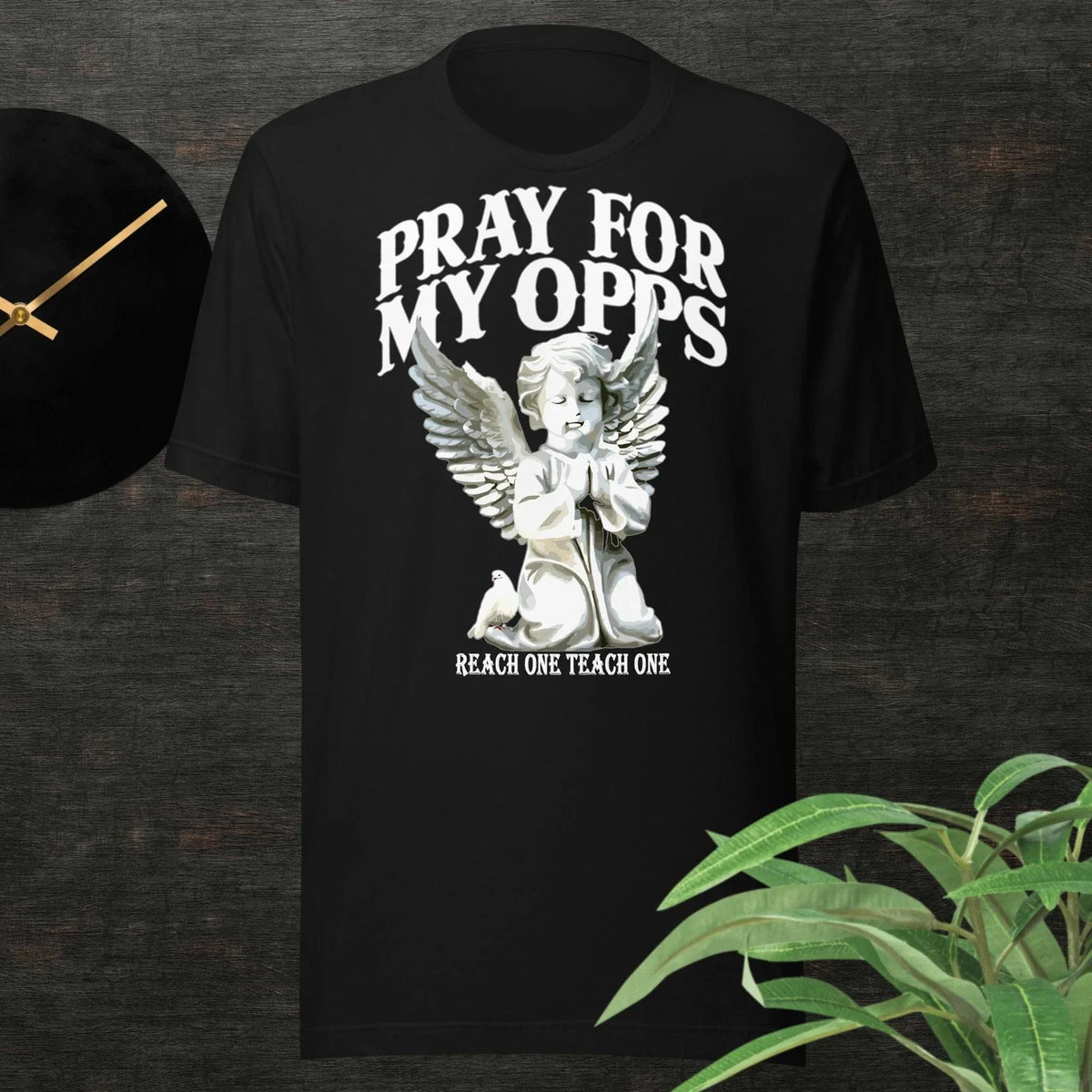 Pray for My Opps Angel Street Wear Unisex Sport Tee Shirt Pro Club Shaka Graphic