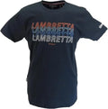 Lambretta Mens Original Logo Crew Neck Short Sleeve Retro T-Shirt Navy Medium