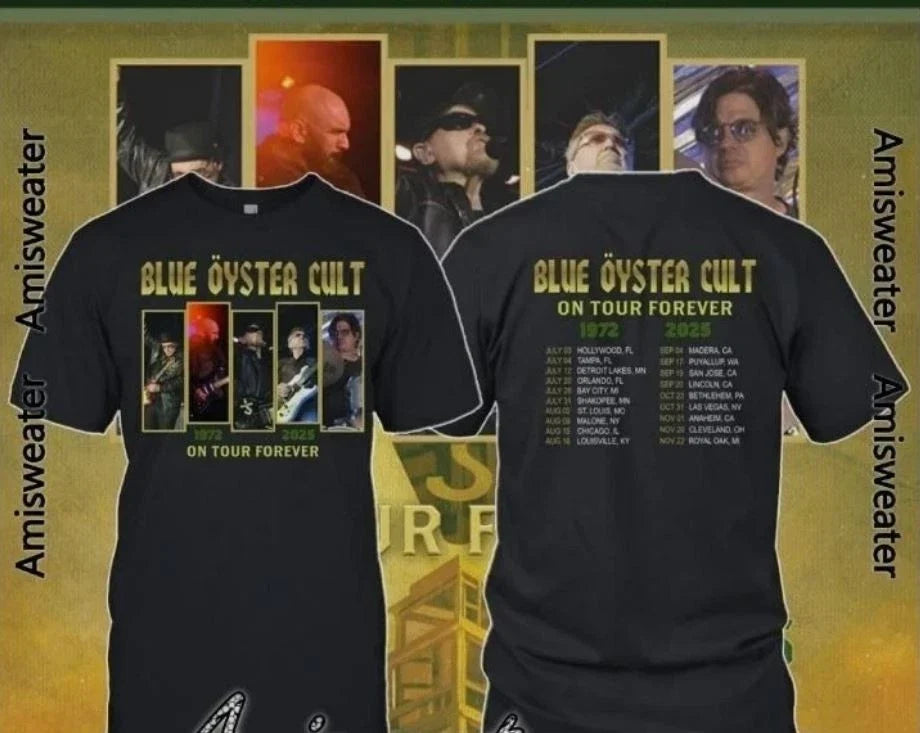 Blue Oyster Cult On Tour Forever 1972-2025 T-shirt, 2025 T-shirt Size S-5XL