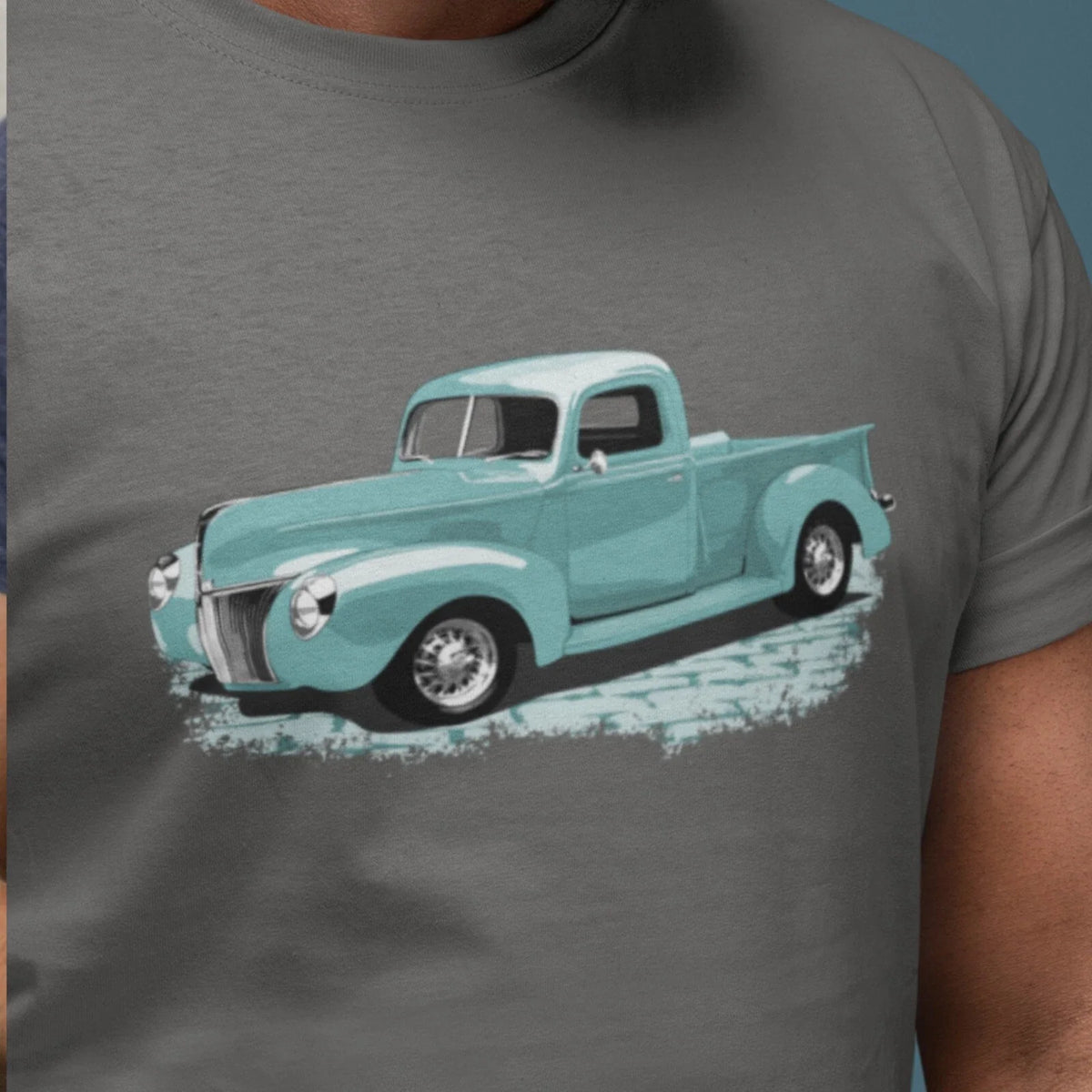Classic Car Shirt featuring a blue 40 Ford truck - Vintage 1940 Ford pickup