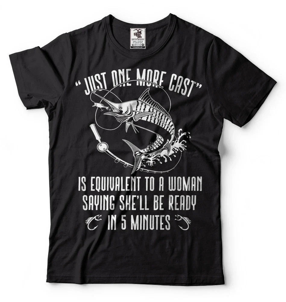 Funny Fishing Cast T-shirt Humor Tee Shirt Father's Day Birthday Gift for Dad