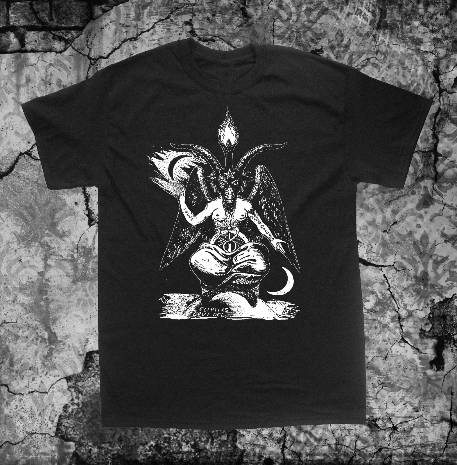 Baphomet Shirt - Pentagram Occult Leviathan Cross Skull Goat of Mendes Satanic