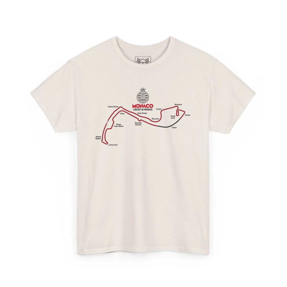 Monaco GP Circuit Map T-Shirt - Street Race Track Tee - Formula Racing Fans Gift