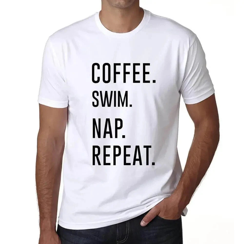 ULTRABASIC men's t-shirt coffee swimming nap rehearsal coffee swim nap