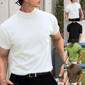 Elegant Men's Slim Fit Turtleneck Pullover Tee Top for Stylish Everyday Wear